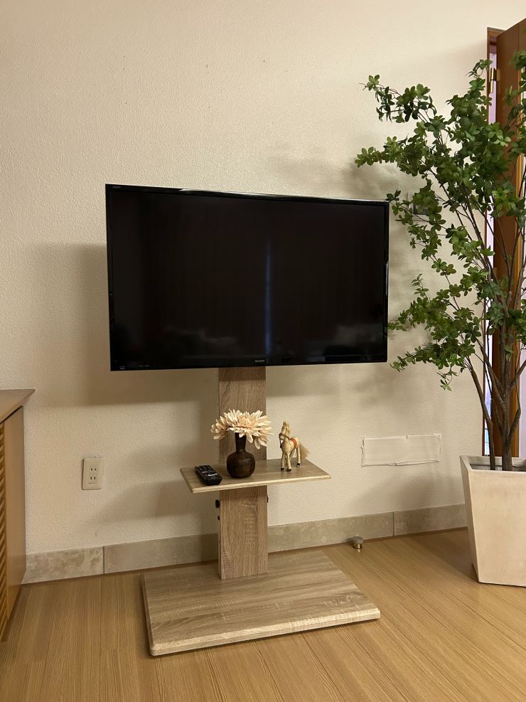 テレビ（４０インチ）とテレビ台（左斜め）